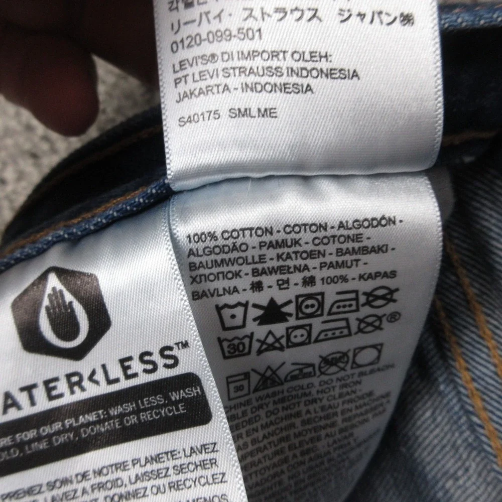 Levis Jeans Mens 29x27 (Tag 31x30) Blue 501 Button Fly Original Denim Pants